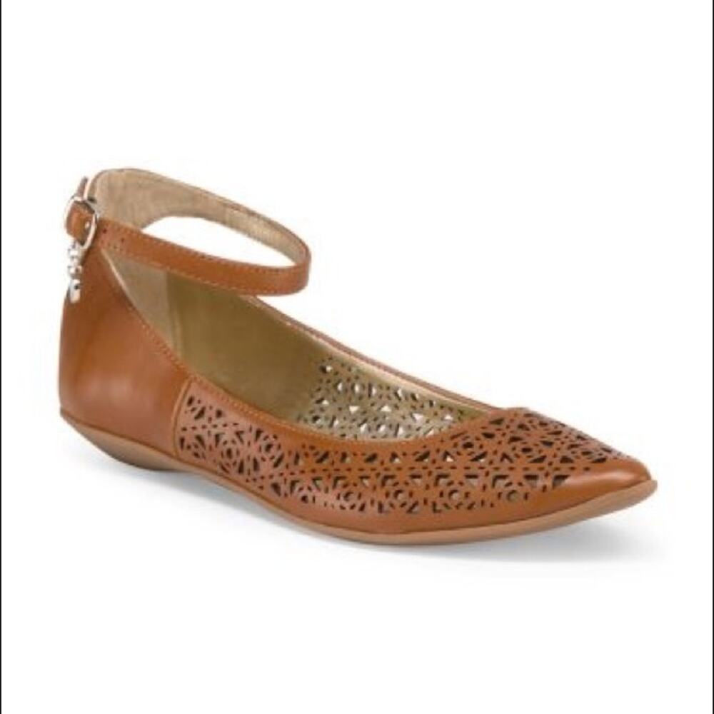BCBG Brown Cutout Flats